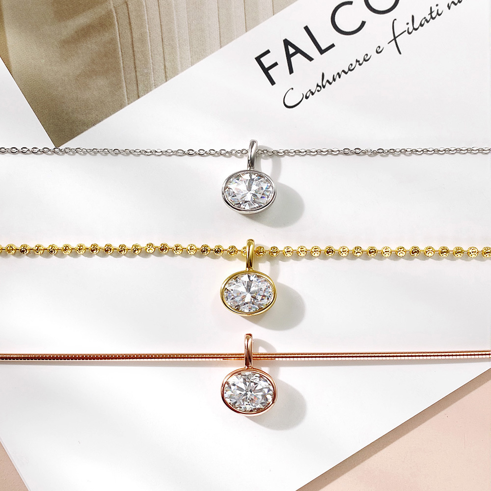 Collar con colgante de diamant - Bezels Set Pendant reseña y precio